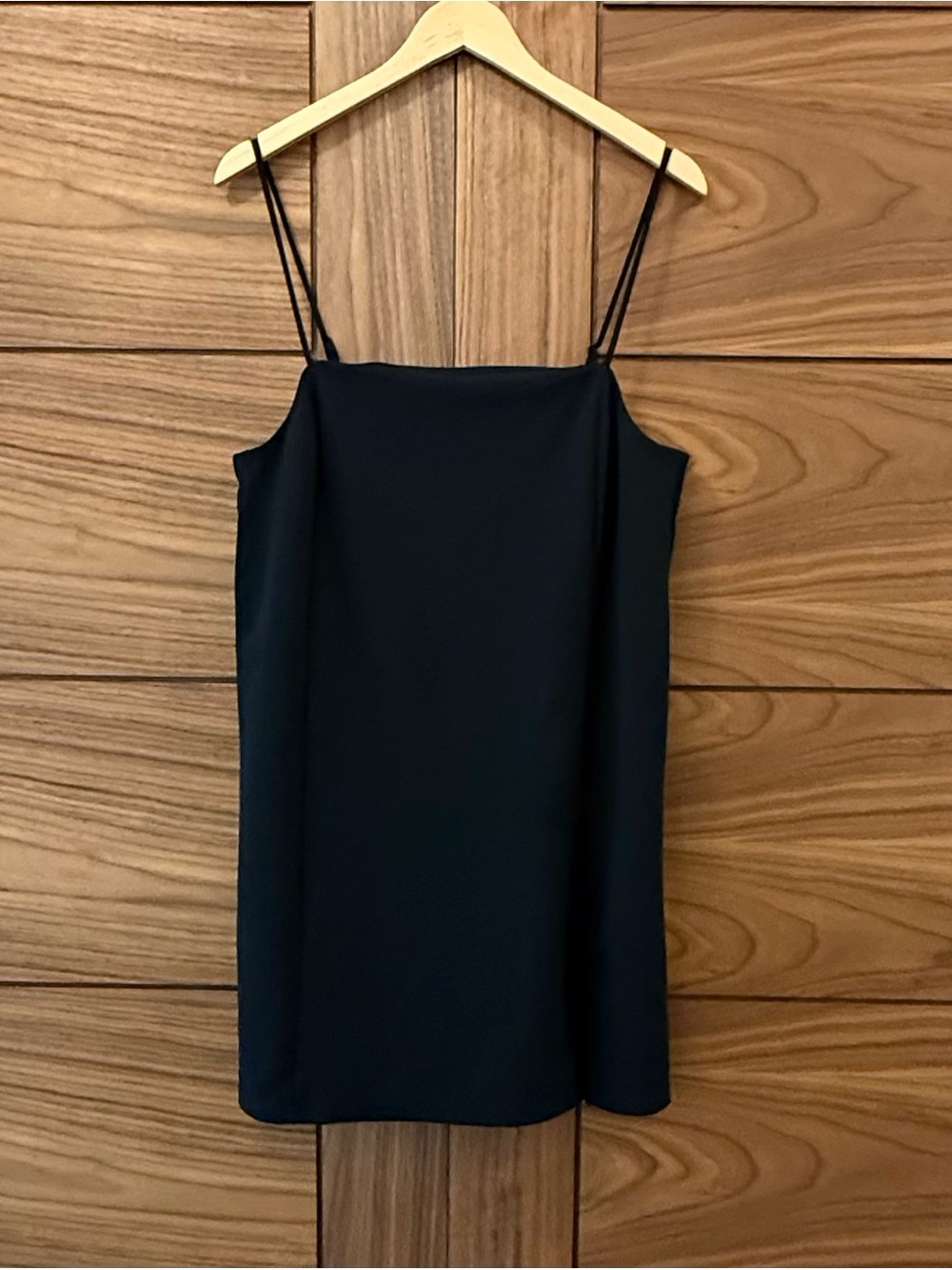 H&M Black Slip Mini Dress Simple w/Spaghetti Straps LBD Cocktail Womens Medium